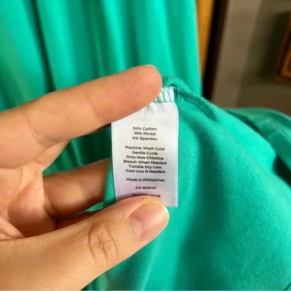 Talbots Sleeveless Aqua Color Soft Knit Maxi Dress Petites Size P Tiered Flowy - Picture 3 of 8